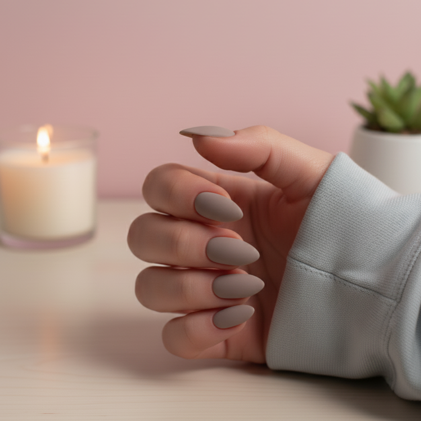 Sandstone | Matte Almond Nails Press on Nails