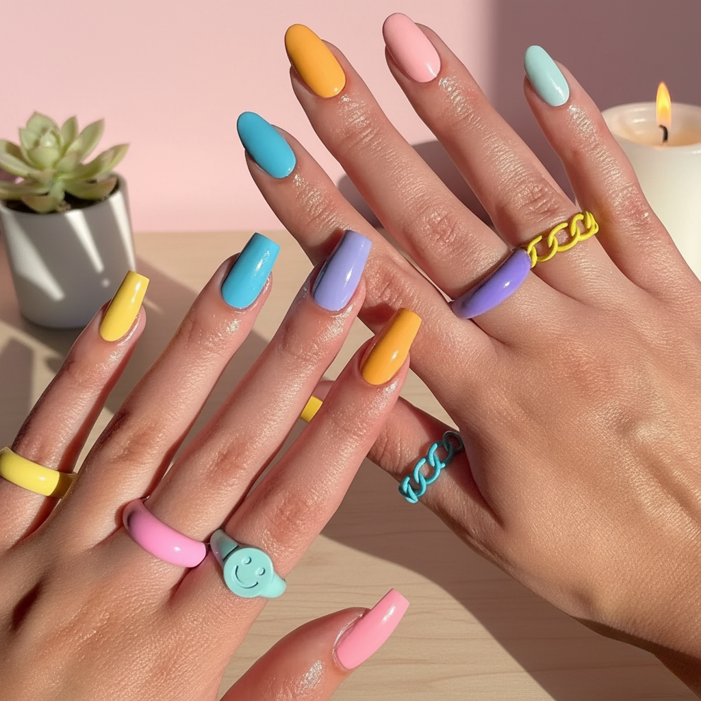 Pastel Dream | Long Round - Press on Nails
